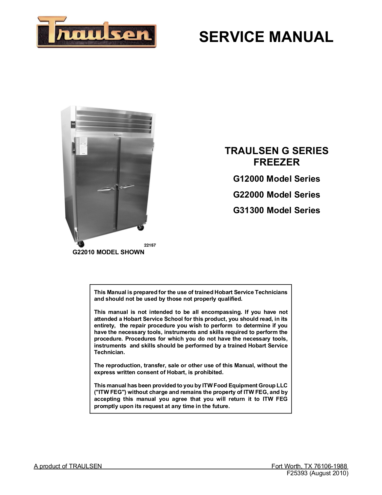 Traulsen Freezer Controller Manual